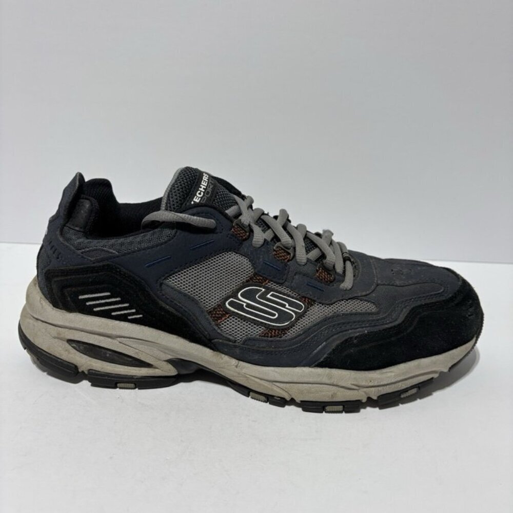 Skechers Men’s Vigor 2.0 - Trait Navy/Gray Lace-Up Sneakers, Size 11.5 Wide